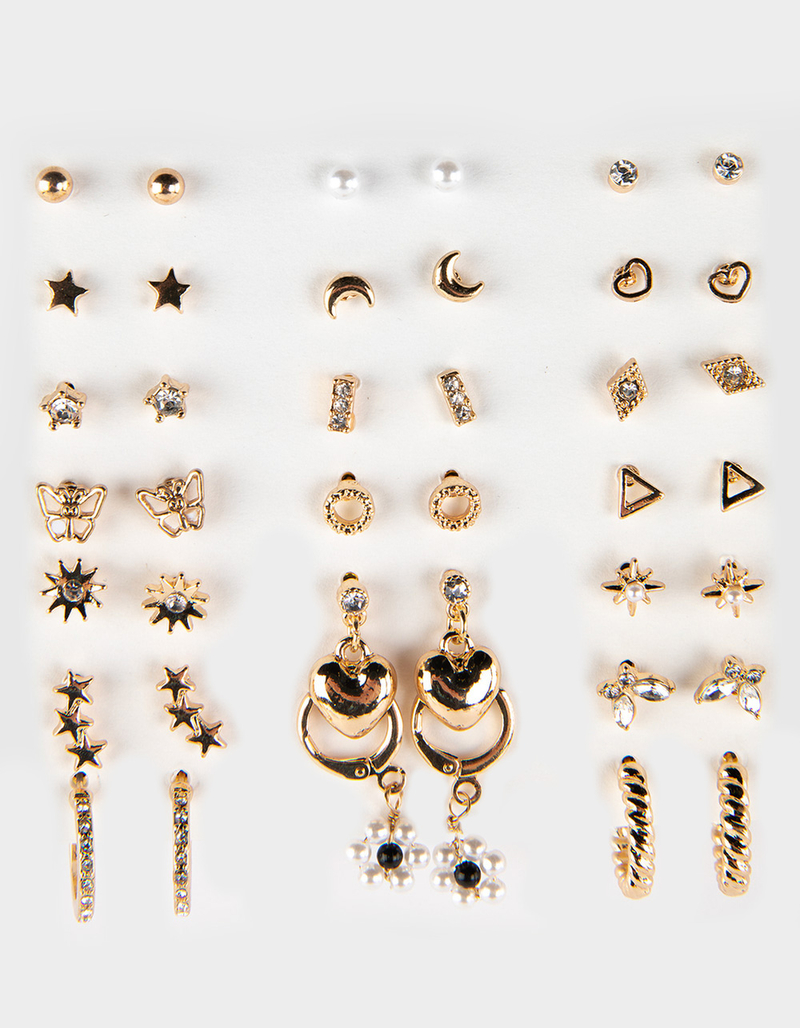 FULL TILT 20 Piece Butterfly Huggie Earring Set image number 0