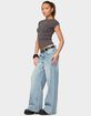 EDIKTED Dema Western Low Rise Jeans image number 4