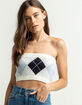 FULL TILT Big Argyle Womens Tube Top image number 1