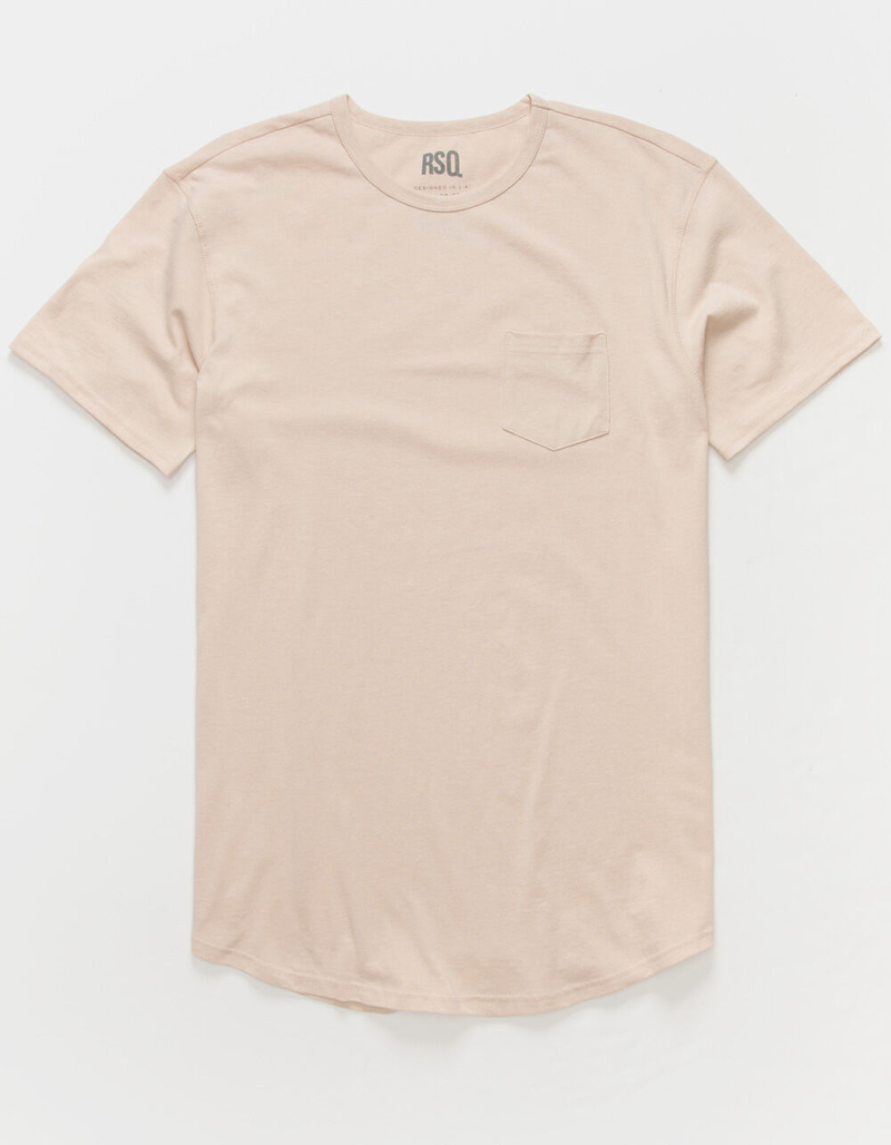 RSQ Mens Dusty Pink Tall Pocket Tee image number 0