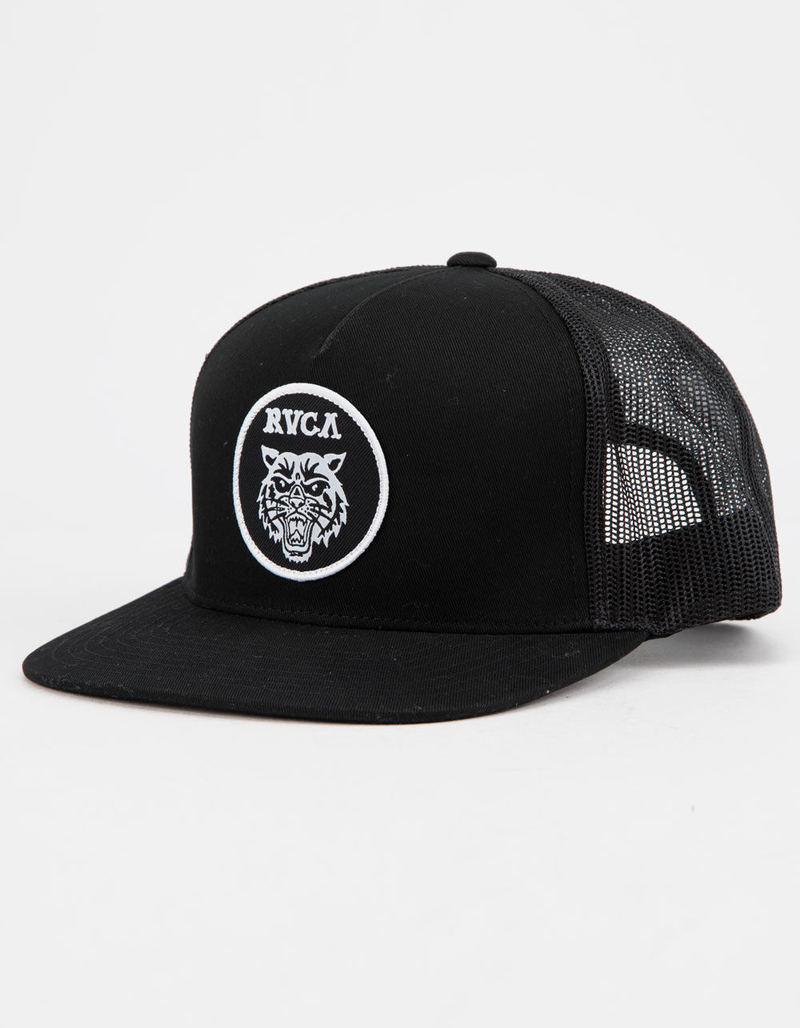 RVCA Tiger Patch Black Mens Trucker Hat image number 0