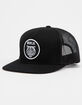RVCA Tiger Patch Black Mens Trucker Hat image number 1