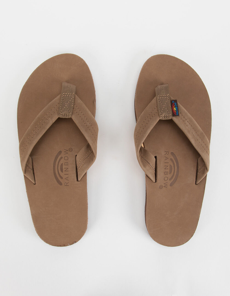 RAINBOW Single Layer Premier Leather Mens Flip Flops image number 1