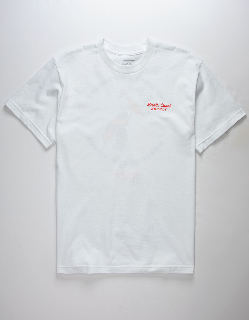 DEATH COAST SUPPLY Dirty Bird Society White Mens T-Shirt image number 1