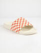 VANS Checkered Rust Womens Slide Sandals image number 1
