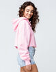 CHAMPION Reverse Weave Light Pink Womens Crop Hoodie image number 2