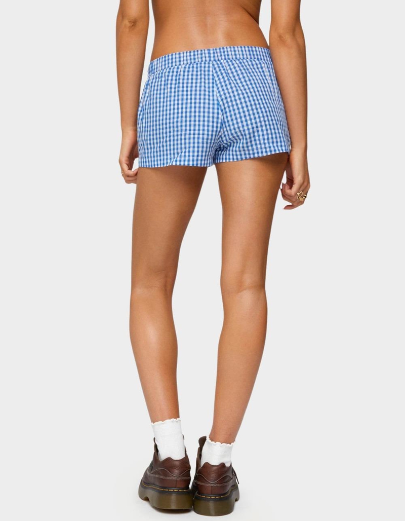 EDIKTED Maryanne Gingham Boxer Shorts image number 2