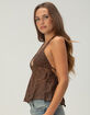 WEST OF MELROSE Womens Crochet Halter Top image number 3
