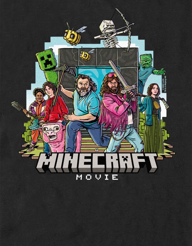 A MINECRAFT MOVIE Group Pose Unisex Tee image number 1