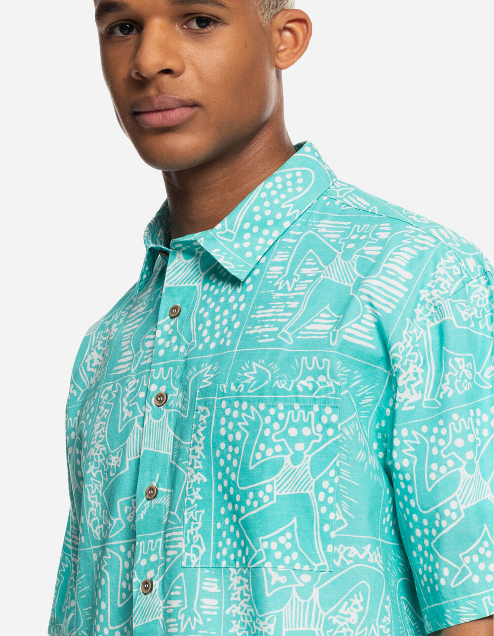 Mike Tribal Mens Button 