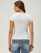BOZZOLO Womens Rib Long Baby Tee image number 4