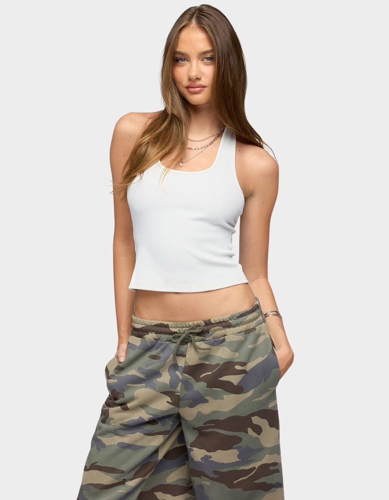 EDIKTED Kristene Ribbed Halter Top image number 1