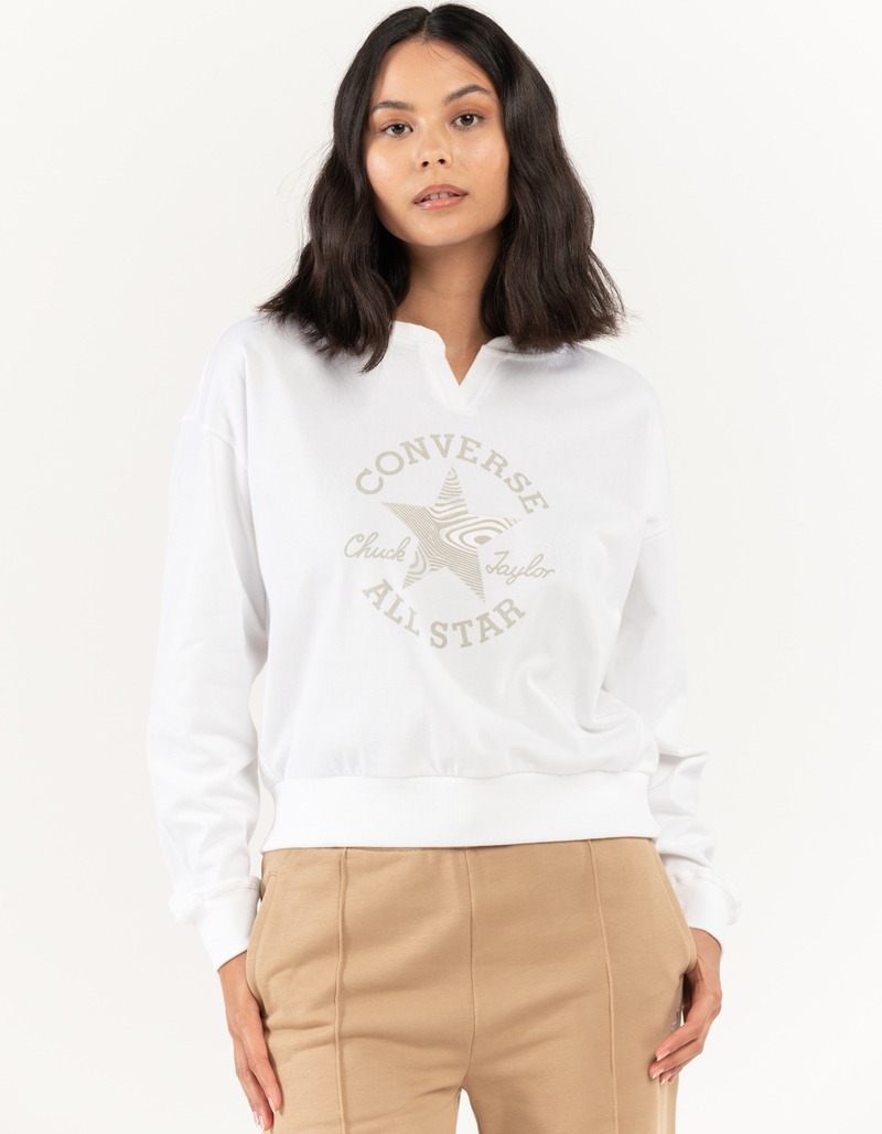 CONVERSE Chuck Taylor Patch Womens Crewneck Sweatshirt image number 0