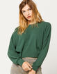 SKY AND SPARROW Ribbed Dolman Green Womens Tee image number 1