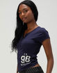 RSQ Womens California Henley Baby Tee image number 3