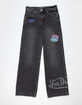 VON DUTCH Girls High Rise Patch Wide Leg Jeans image number 3
