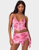 EDIKTED Wanda Printed Mesh Ruffled Tank Top image number 1