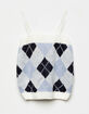 FULL TILT Argyle Girls Sweater & Cami Set image number 3
