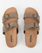 SODA Double Buckle Taupe Womens Slide Sandals image number 2