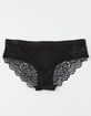 FULL TILT Lace Side & Back Black Bikini Panties image number 2