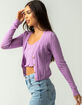 WEST OF MELROSE Get To The Pointelle Knit Womens Cardigan image number 2