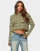 EDIKTED Shelby Striped Polo Sweater image number 2