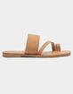 SODA Strappy Toe Womens Tan Slide Sandals image number 2