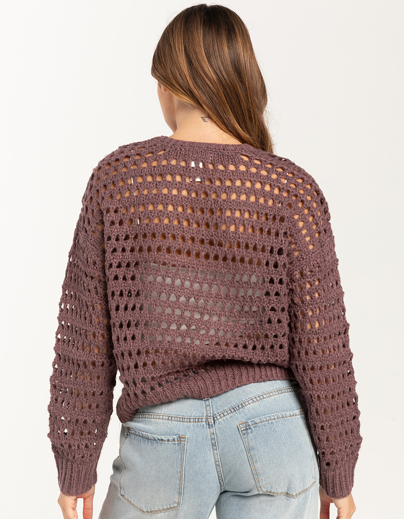 FULL TILT Essentials Open Knit Womens Pullover Sweater image number 3