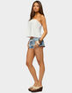 EDIKTED Pearle Crochet Trim Strapless Top image number 4