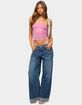 EDIKTED Gatz Cuffed Low Rise Wide Leg Jeans image number 5