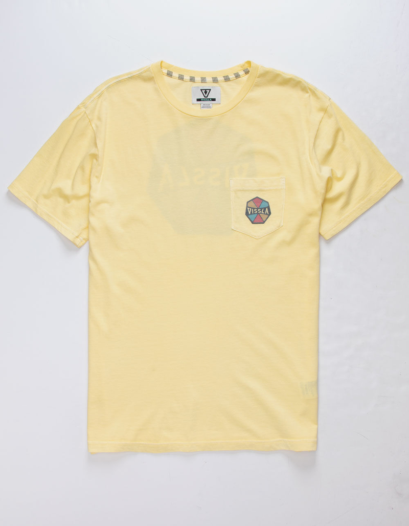 VISSLA Simons Light Yellow Mens Pocket Tee image number 1