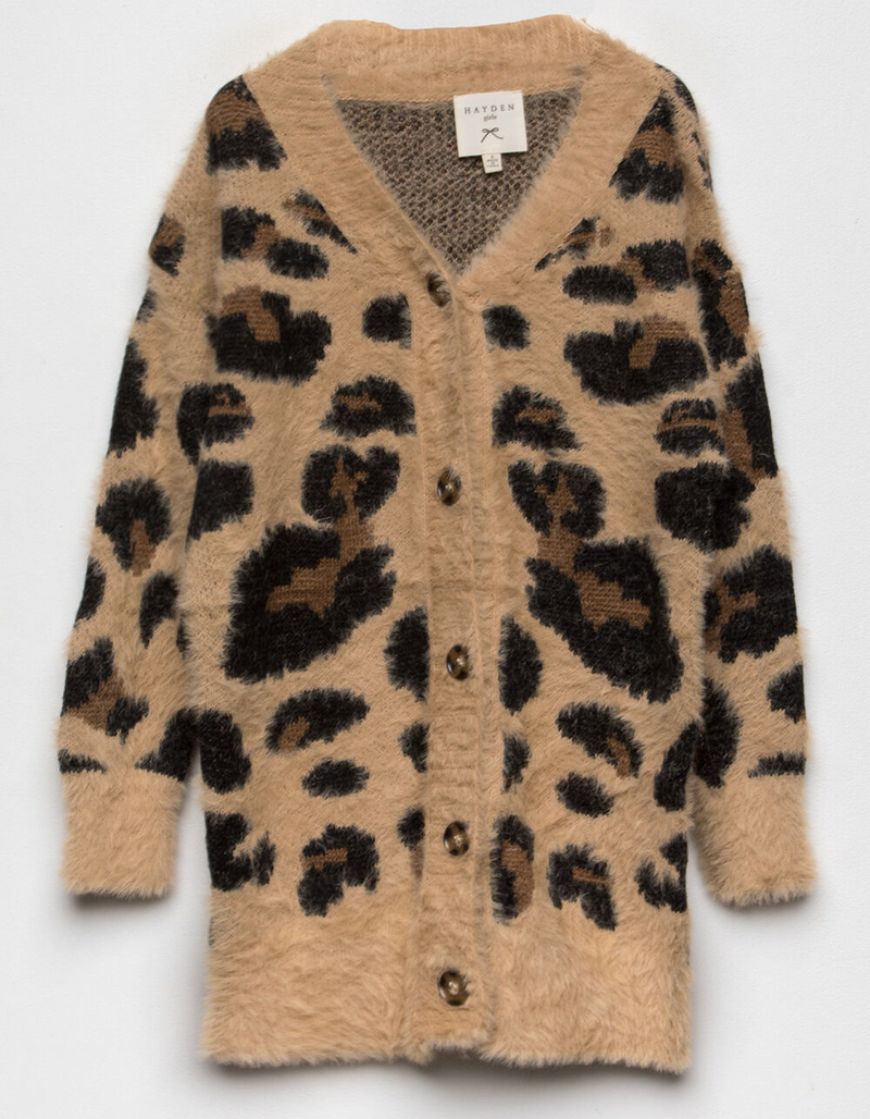 HAYDEN Leopard Girls Cardigan image number 0