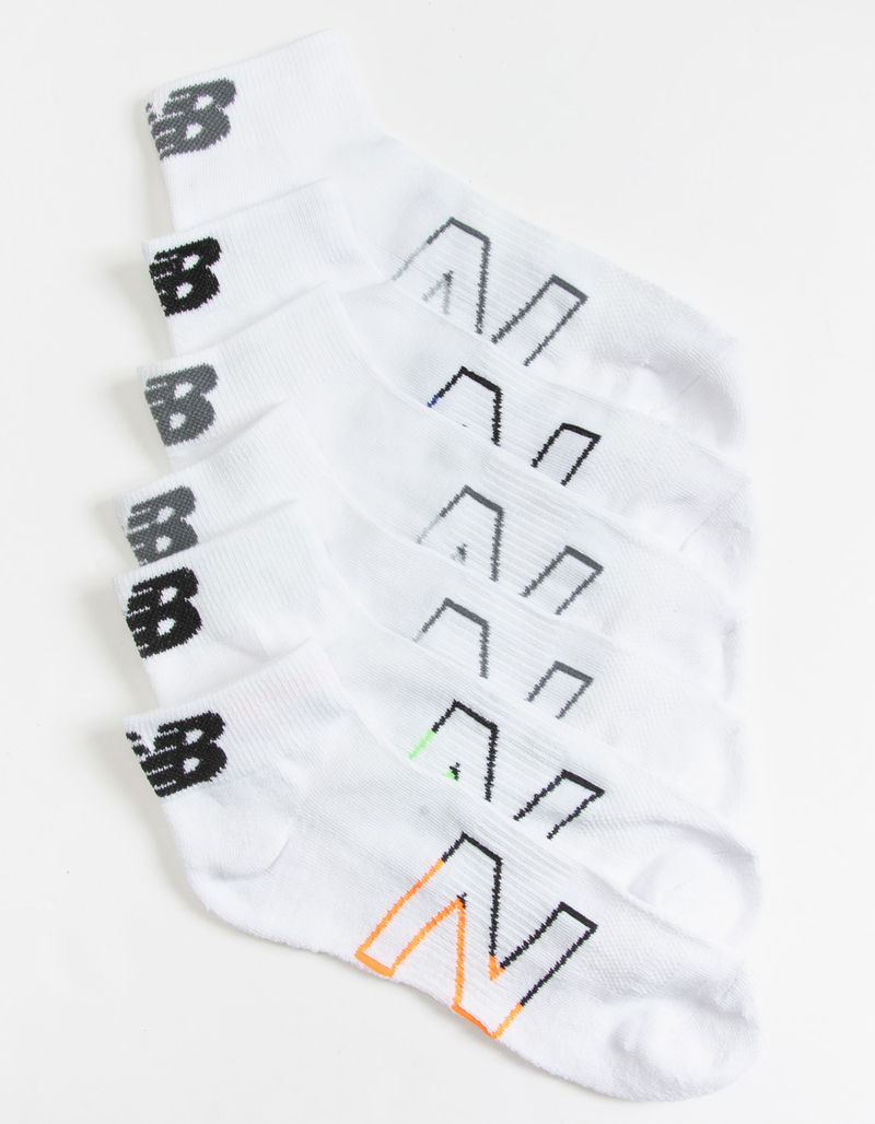 NEW BALANCE Athletic 6 Pack Mens Quarter Socks image number 0
