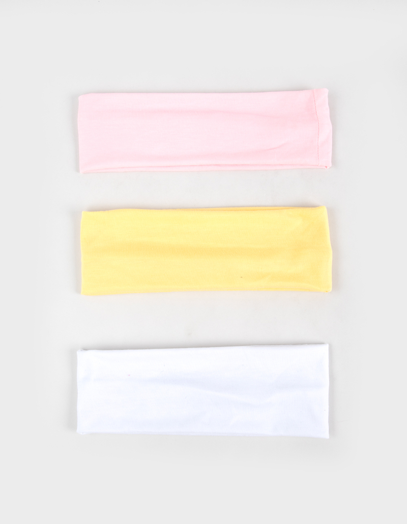 FULL TILT 3 Pack Solid Butter Soft Headbands image number 1