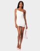 EDIKTED Kinsley Asymmetric Gathered Mini Dress image number 2