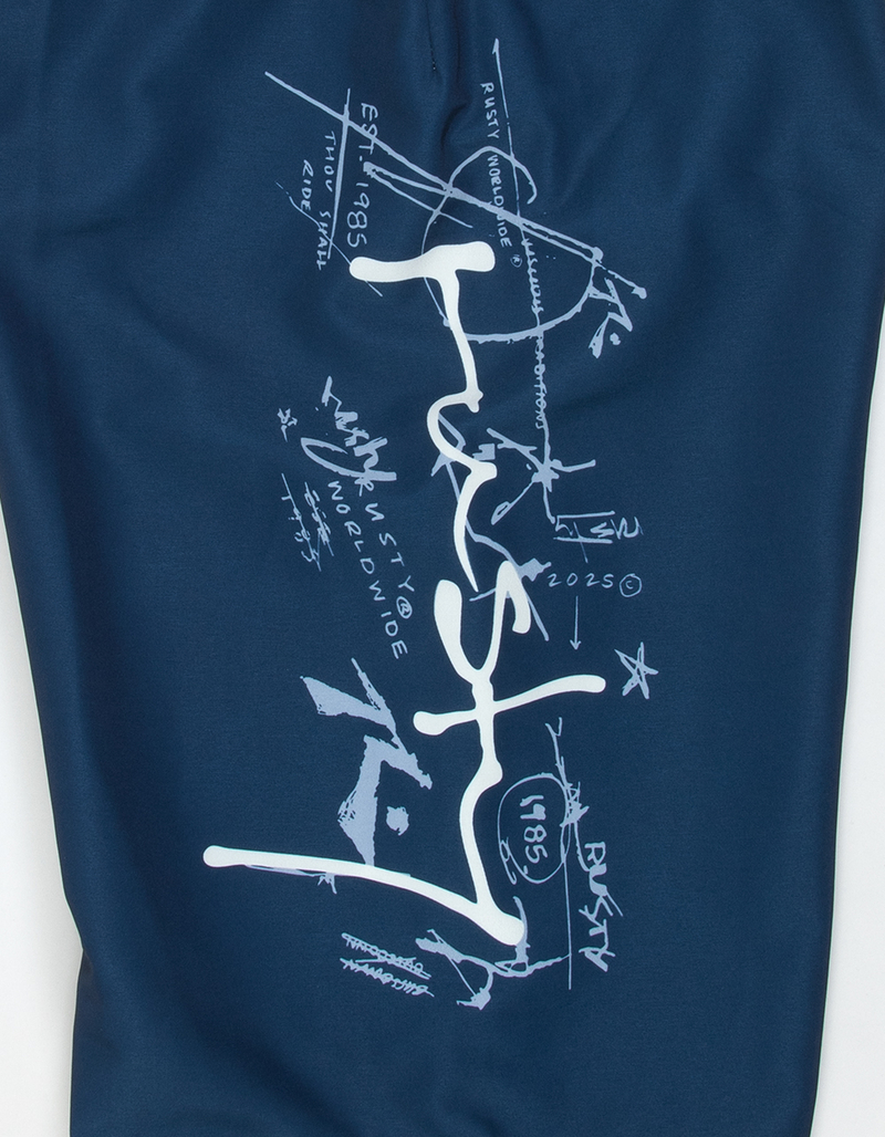 RUSTY Crisis Mens 23" Hybrid Waist Boardshorts image number 2