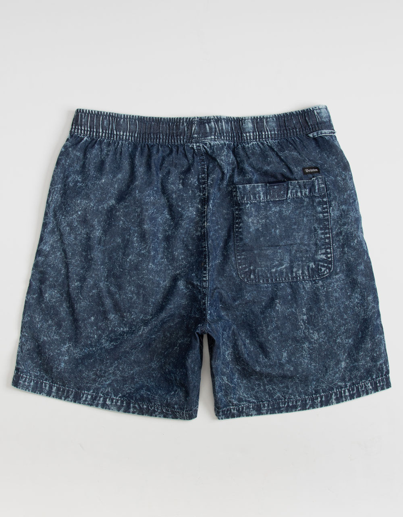 BRIXTON Steady Mens Navy Wash Shorts image number 1