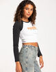 ROXY Retro Roxy Womens Raglan Crop Tee image number 2