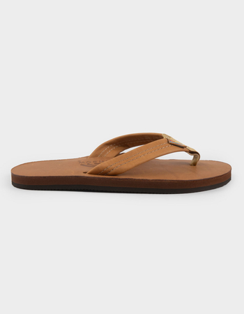 RAINBOW Single Layer Luxury Mens Leather Flip Flops Alternative Image