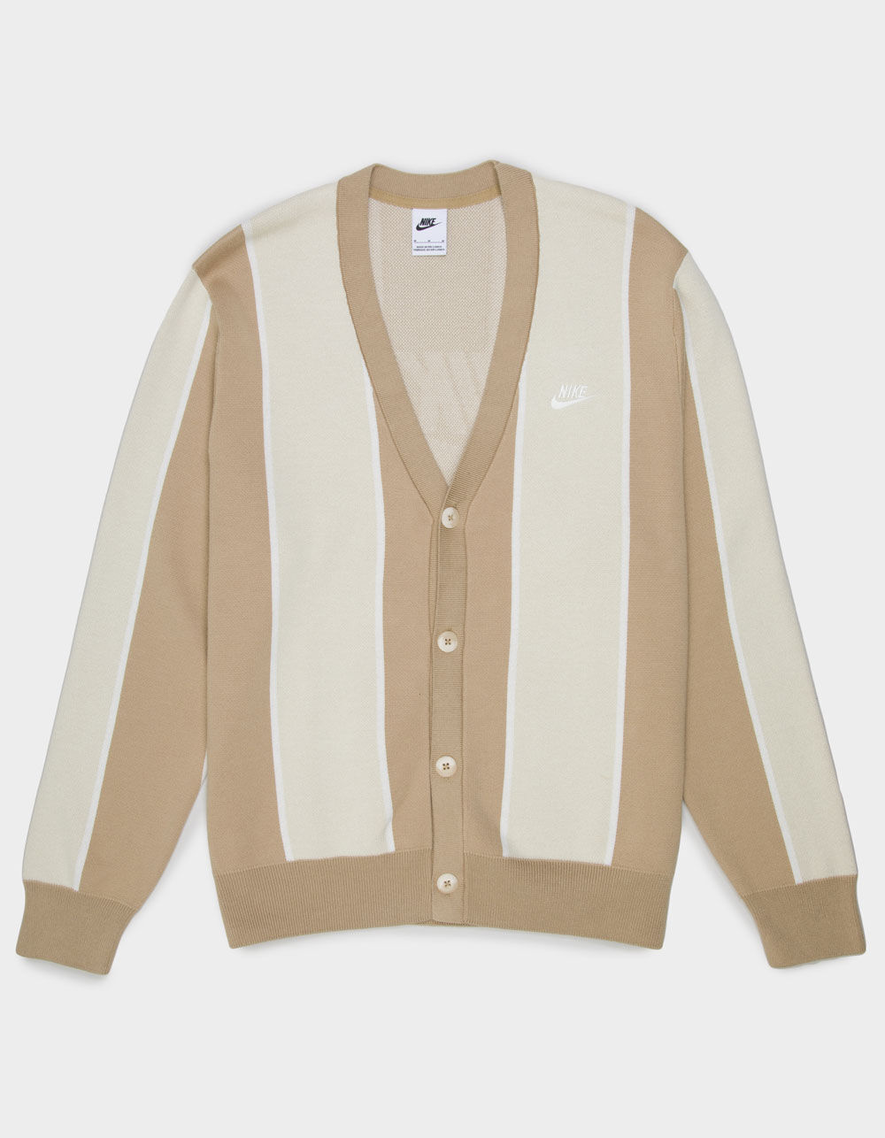 NIKE Club Fairway Stripe Mens Cardigan - BEIGE | Tillys