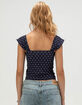 TILLYS Womens Cap Sleeve Cinch Front Top image number 4