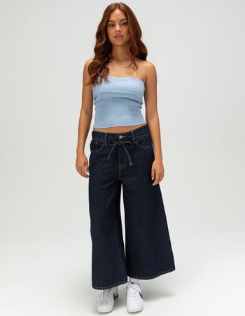 RSQ Womens Fold Over Rib Tube Top Alternative Image