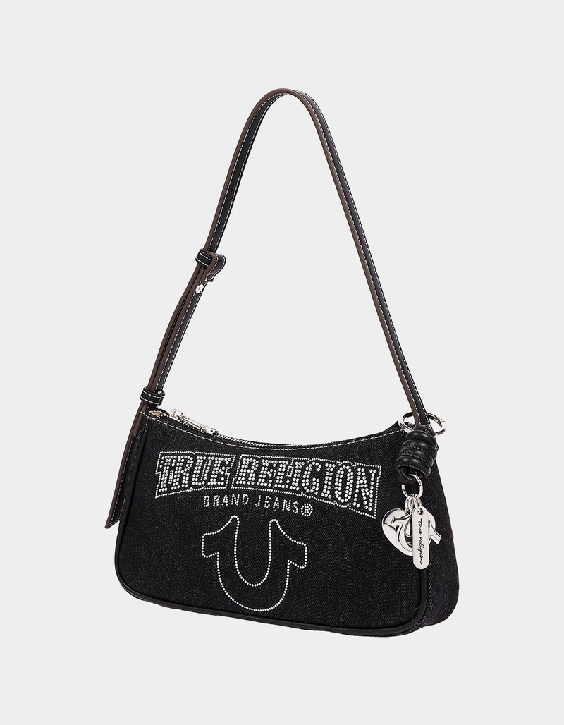 TRUE RELIGION Bling Logo Denim Shoulder Bag image number 2
