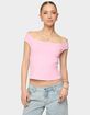 EDIKTED Mikkey Cut Out Off Shoulder Top image number 5