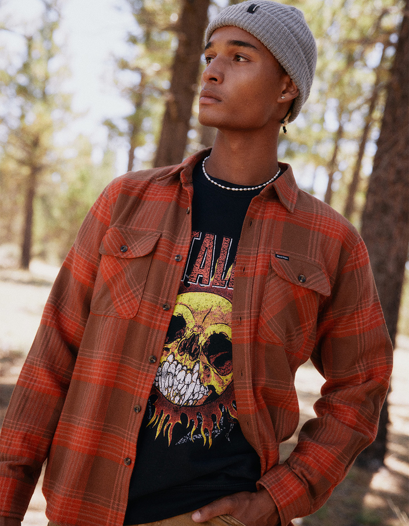 BRIXTON Bowery Mens Flannel RED COMBO Tillys