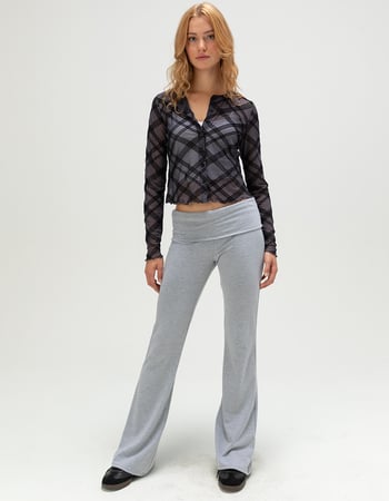 TILLYS Fold Over Flared Womens Pants Primary Image