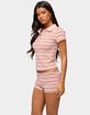 EDIKTED Noelia Striped Polo Top image number 2