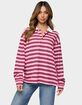 EDIKTED Maureen Striped Polo Sweatshirt image number 1