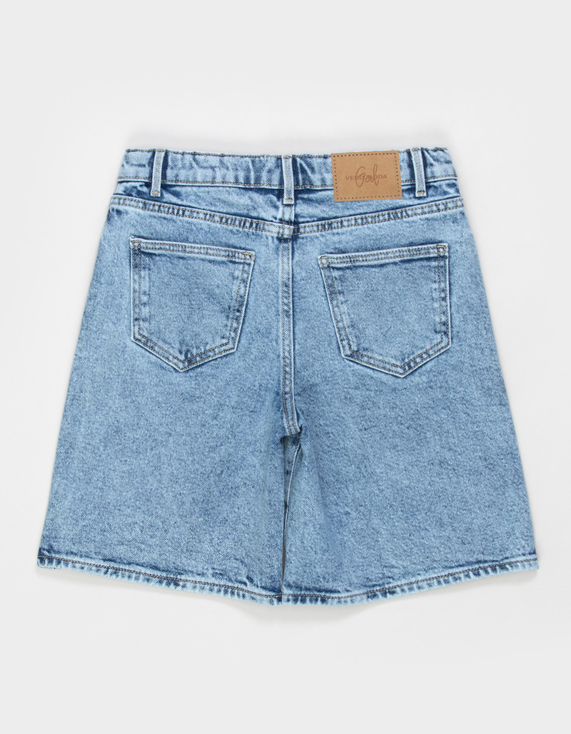 VERO MODA Girls High Rise Long Denim Shorts image number 1