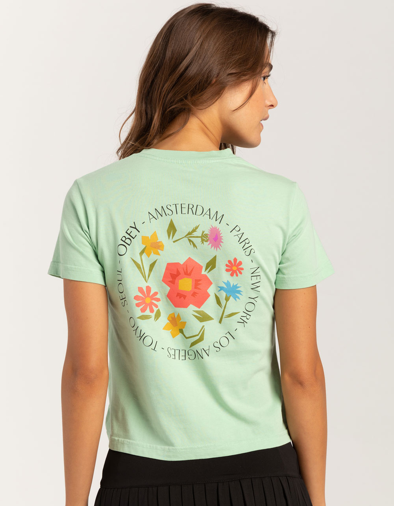 OBEY City Flowers Womens Tee image number 0